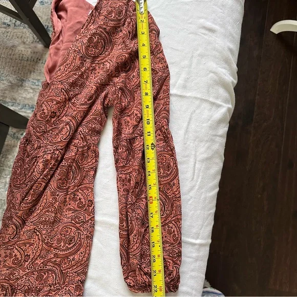 Lucky Brand Paisley Boho Babydoll Dress Small Long Sleeve Tiered - Picture 11 of 11